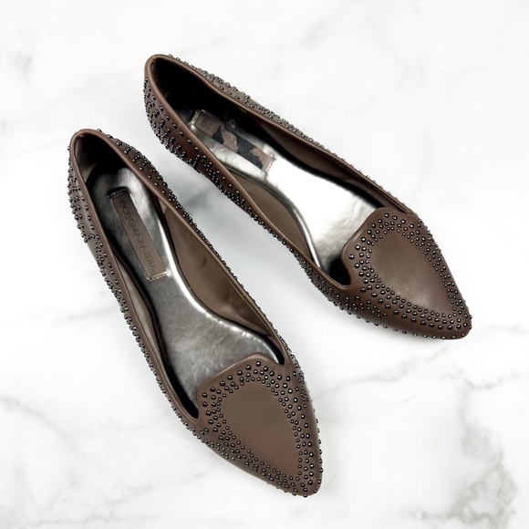 BCBG MAXAZRIA • Studded Pointed Flats • 7M - Picture 4 of 12